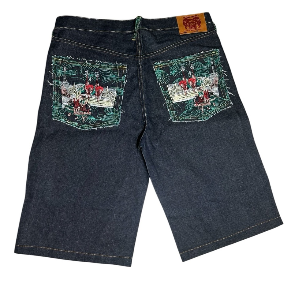 Blue Jean Shorts  Design Knee-Length Size 36